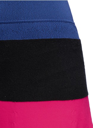 Detail View - Click To Enlarge - SONIA RYKIEL - Striped wool-blend mixed knit midi skirt