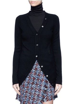 Main View - Click To Enlarge - SONIA RYKIEL - Curved placket cashmere cardigan