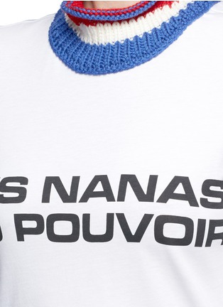 Detail View - Click To Enlarge - SONIA RYKIEL - 'LES NANAS AU POUVOIR' slogan print long sleeve T-shirt