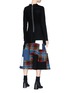Figure View - Click To Enlarge - SONIA RYKIEL - Bouclé and denim patchwork twill dress