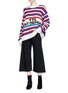 Figure View - Click To Enlarge - SONIA RYKIEL - '175 Saint Germain' slogan intarsia stripe oversized sweater