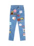 Main View - Click To Enlarge - GCDS - Graphic patch high rise jeans