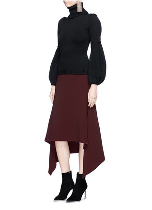 Figure View - Click To Enlarge - OSCAR DE LA RENTA - Cocoon sleeve virgin wool turtleneck sweater