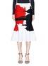 Main View - Click To Enlarge - OSCAR DE LA RENTA - Abstract knit flared fishtail skirt