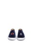 Front View - Click To Enlarge - BING XU - 'Sailor' anchor lifebuoy embroidered velvet step-in skate slip-ons