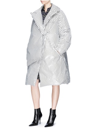 Figure View - Click To Enlarge - DAWEI - Stripe down puffer coat
