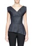 Main View - Click To Enlarge - DAWEI - Ribbon lace-up back denim corset top