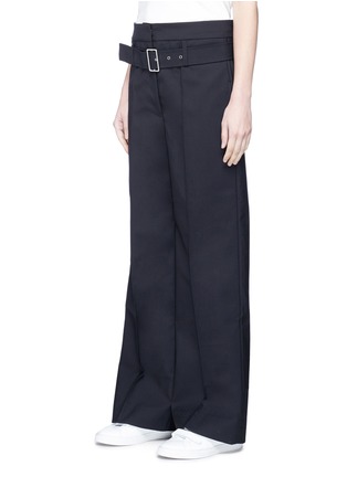 Front View - Click To Enlarge - SHUSHU/TONG - Belted wide leg wool-blend suiting pants