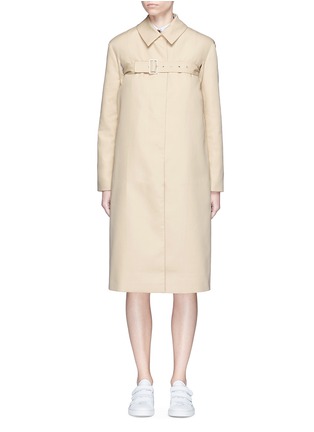 Main View - Click To Enlarge - SHUSHU/TONG - Belted chest canvas long coat