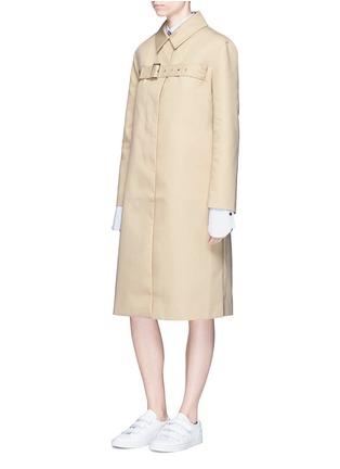 Figure View - Click To Enlarge - SHUSHU/TONG - Belted chest canvas long coat