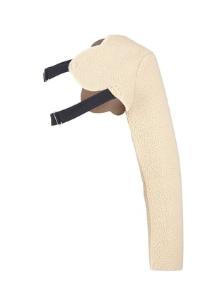 Main View - Click To Enlarge - SHUSHU/TONG - Belted faux shearling sleeve