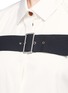 Detail View - Click To Enlarge - SHUSHU/TONG - Cold shoulder belted Oxford shirt