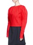 Front View - Click To Enlarge - SHUSHU/TONG - Cocoon sleeve poplin top