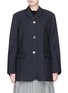 Main View - Click To Enlarge - SHUSHU/TONG - Scalloped cuff oversized wool blend blazer