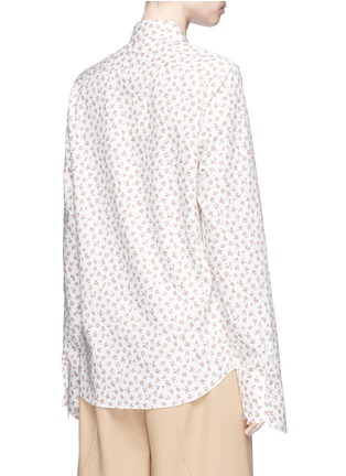 Back View - Click To Enlarge - SHUSHU/TONG - Petal cuff floral print Oxford shirt