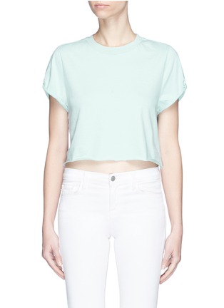 Main View - Click To Enlarge - TOPSHOP - Rolled edge cropped T-shirt