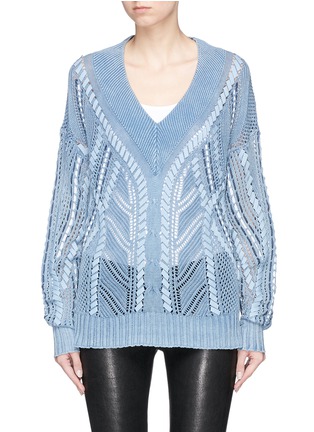 Main View - Click To Enlarge - RAG & BONE - 'Lucie' oversized mixed knit sweater