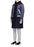 Front View - Click To Enlarge - COACH - Bomber jacket overlay wool coat