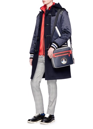 Figure View - Click To Enlarge - COACH - Bomber jacket overlay wool coat