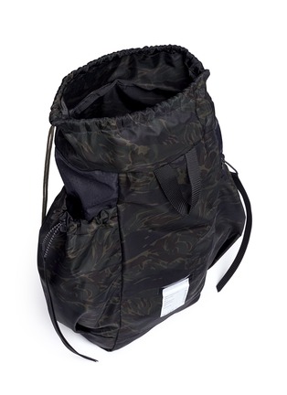 - SATISFY - Camouflage print drawstring backpack