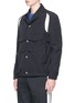 Front View - Click To Enlarge - TIM COPPENS - Stripe trim coach jacket