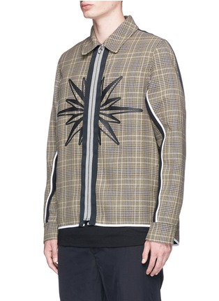Front View - Click To Enlarge - TIM COPPENS - Check plaid virgin wool coach jacket