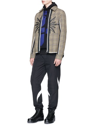 Figure View - Click To Enlarge - TIM COPPENS - Check plaid virgin wool coach jacket