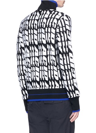 Back View - Click To Enlarge - TIM COPPENS - 'Acid' jacquard wool turtleneck sweater