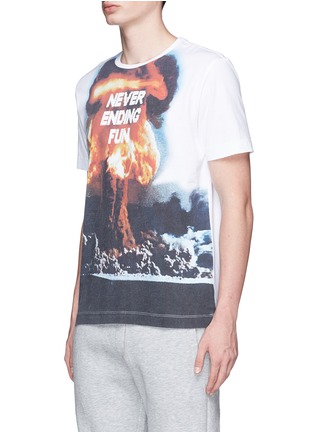 Front View - Click To Enlarge - TIM COPPENS - Volcano print T-shirt