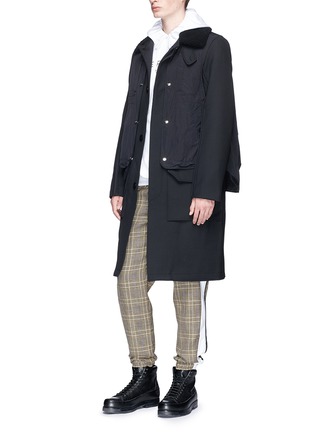 Figure View - Click To Enlarge - TIM COPPENS - Check plaid virgin wool jogging pants