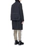 Back View - Click To Enlarge - TIM COPPENS - Shearling collar layered cavalry twill trench coat