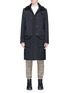Main View - Click To Enlarge - TIM COPPENS - Shearling collar layered cavalry twill trench coat