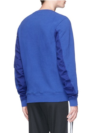 Back View - Click To Enlarge - TIM COPPENS - Woven panel sweatshirt
