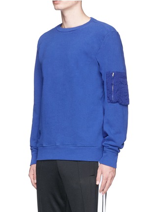 Front View - Click To Enlarge - TIM COPPENS - Woven panel sweatshirt