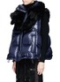 Detail View - Click To Enlarge - SACAI - Detachable sleeve fur collar down puffer jacket