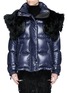 Main View - Click To Enlarge - SACAI - Detachable sleeve fur collar down puffer jacket