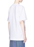 Back View - Click To Enlarge - SACAI - 'A Day in the Life' slogan embroidered fringe oversized T-shirt
