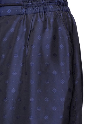 Detail View - Click To Enlarge - SACAI - Geometric jacquard cupro culottes