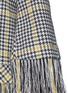 Detail View - Click To Enlarge - SACAI - Zip outseam fringed houndstooth tweed sweater