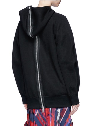 Back View - Click To Enlarge - SACAI - Zip back oversized hoodie