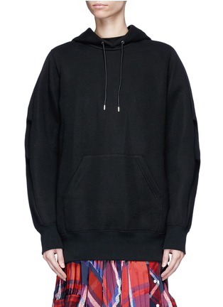 Main View - Click To Enlarge - SACAI - Zip back oversized hoodie