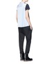 Figure View - Click To Enlarge - SACAI - Stripe pleated back contrast T-shirt