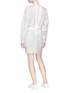 Back View - Click To Enlarge - SACAI - Open back belted sweatshirt dress