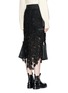 Back View - Click To Enlarge - SACAI - Elastic waist floral guipure lace skirt