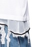 Detail View - Click To Enlarge - SACAI - Floral lace trim chiffon underlay T-shirt