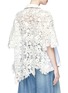 Back View - Click To Enlarge - SACAI - Stripe panel floral crochet lace top