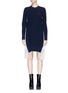 Main View - Click To Enlarge - SACAI - Pleated stripe back sweater dress
