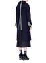 Back View - Click To Enlarge - SACAI - Contrast cuff wool melton military coat