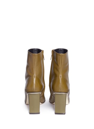 Back View - Click To Enlarge - TIBI - 'Alexis' geometric heel leather ankle boots