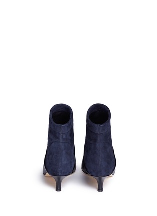 Back View - Click To Enlarge - TIBI - 'Jean' colourblock leather suede ankle boots